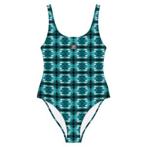One Piece Swimsuit Beautiful Arkansas Morning "Sun Grab" Sunrise Teal Clouds Pattern Print Oct. 7th, 2019 @ 8:49 A.M.